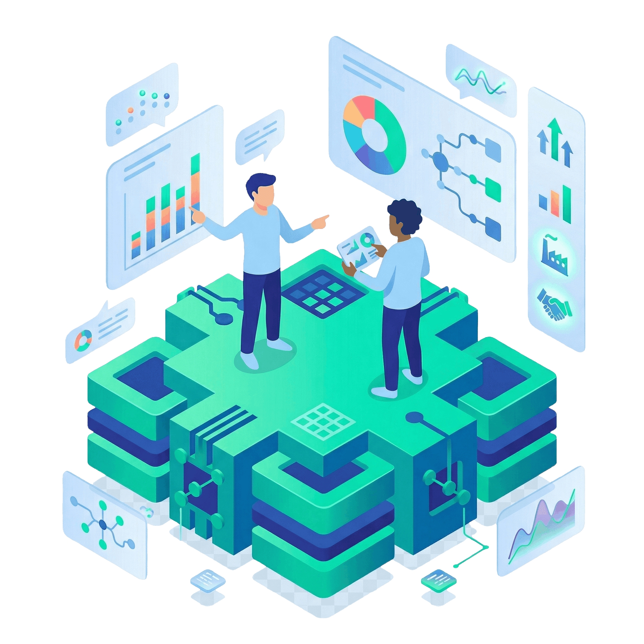 B2B statistics hub hero artwork