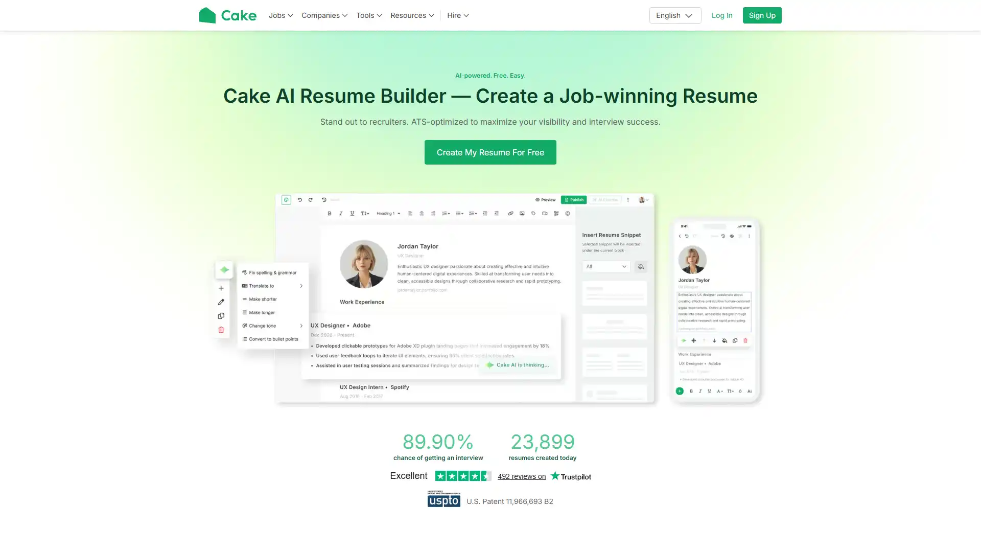 44. CakeResume screenshot