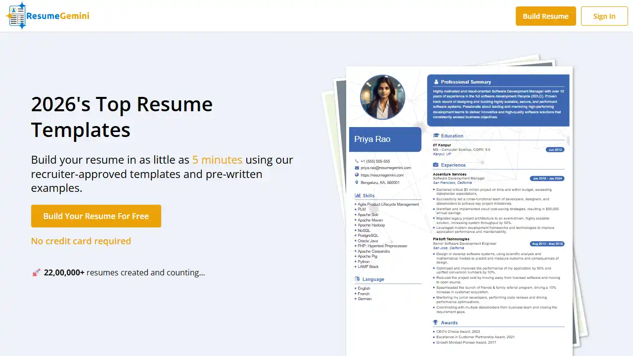 23. VisualCV screenshot