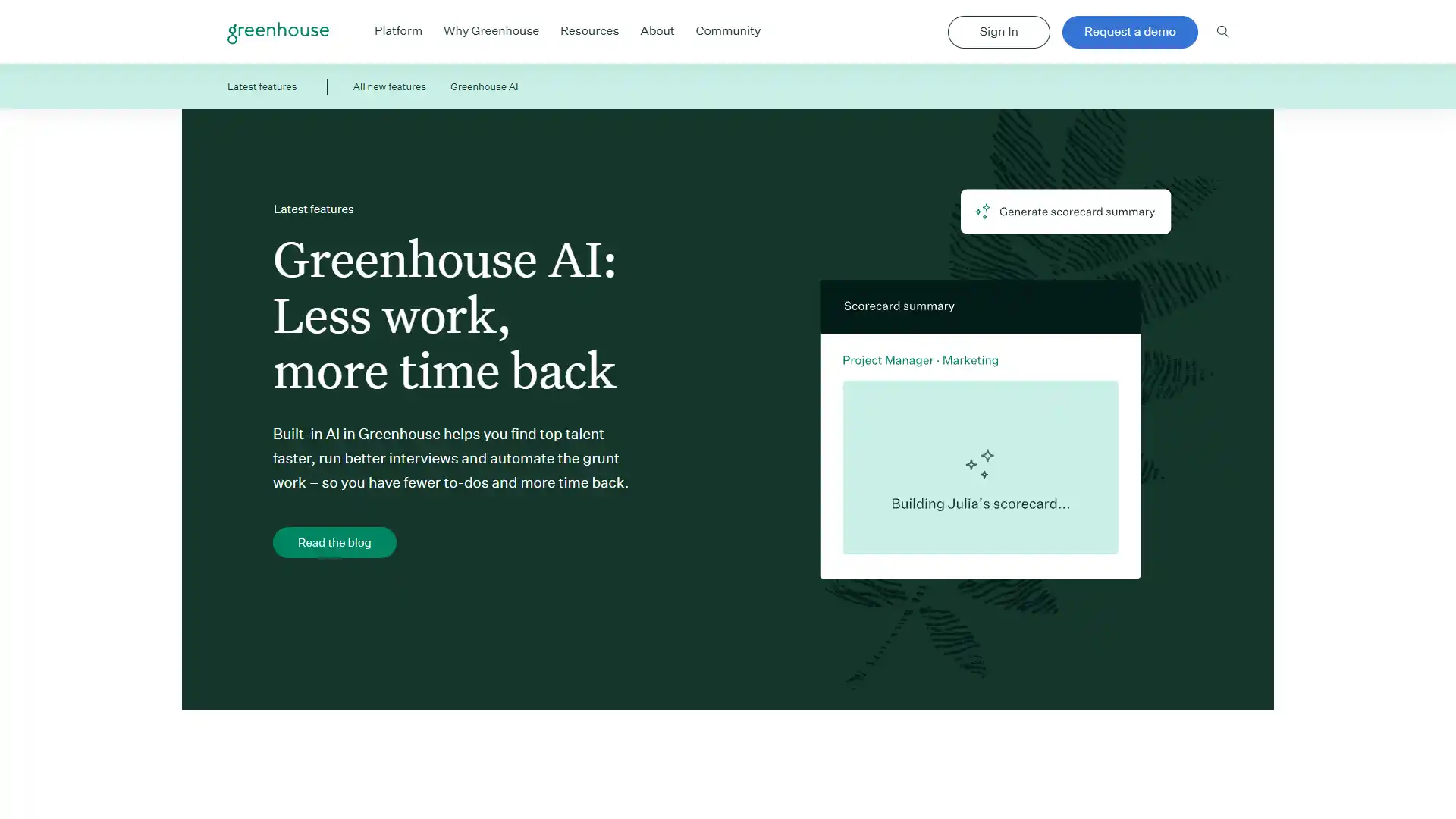 1. Greenhouse screenshot