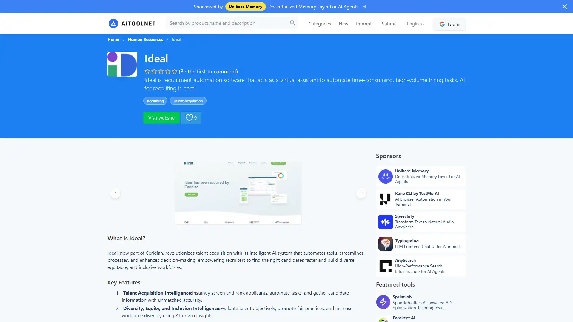 23. Ideal (Ceridian) screenshot